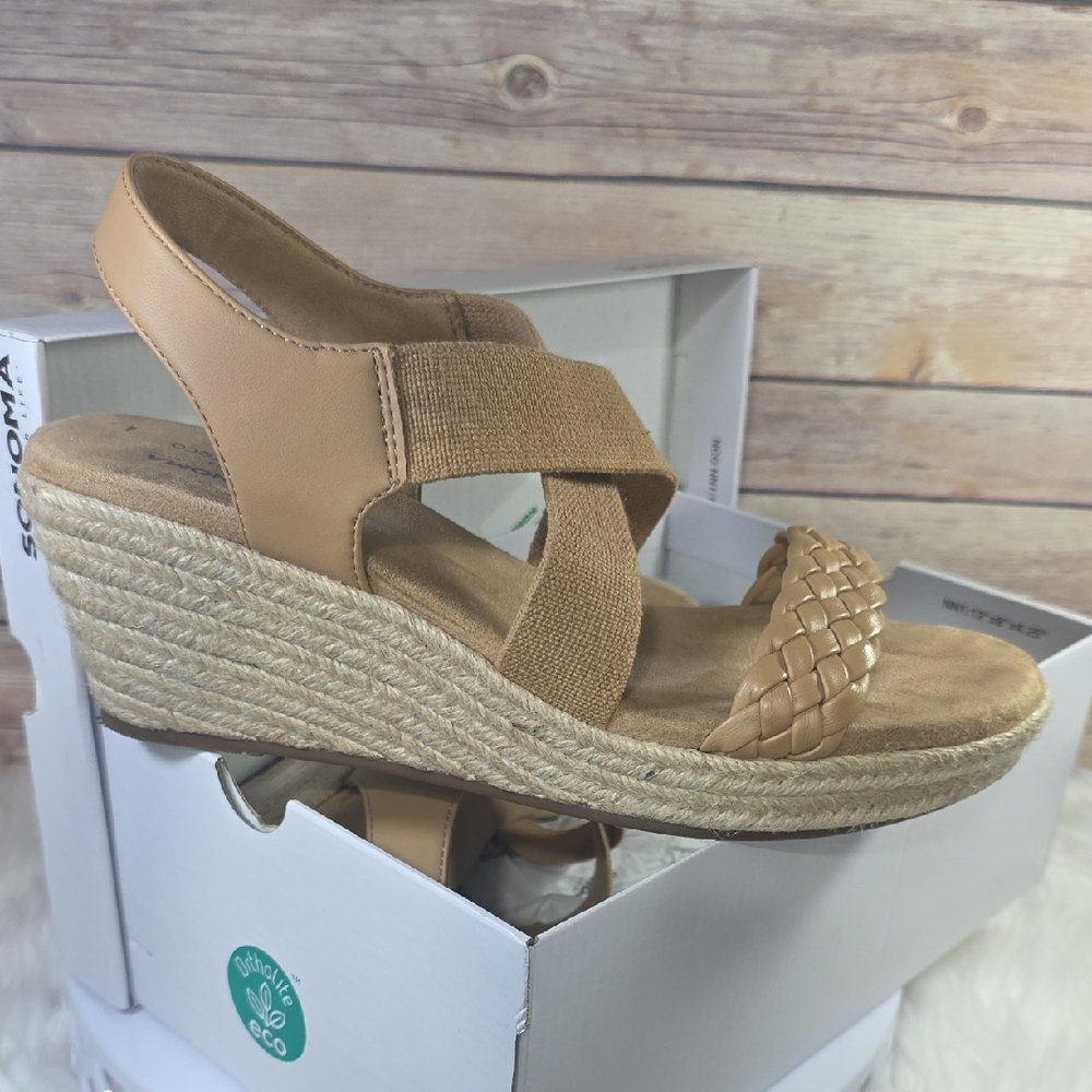 Sonoma Braided Strap Espadrille Wedge Sandals